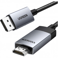 Кабель мультимедийный DisplayPort M to HDMI M 2.0m V2.0 4K60Hz DP119 black Ugreen (15774)