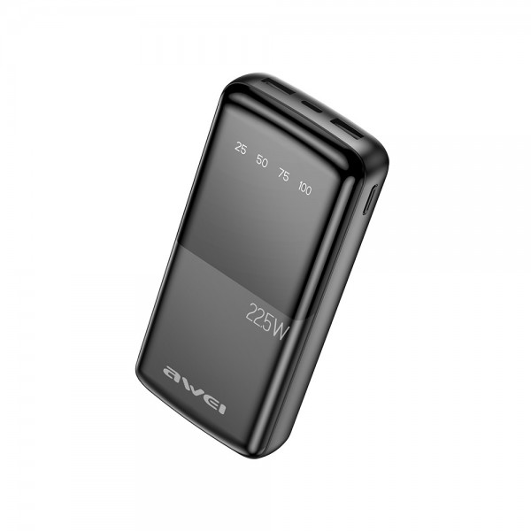 Внешний аккумулятор Power bank AWEI P13K 20000mAh PD22,5W+быстрая зарядка батарея зарядка Черный (133829) Внешний аккумулятор Power bank AWEI P13K 20000mAh PD22,5W+быстрая зарядка батарея зарядка Черный (133829)