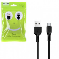 Кабель для зарядки телефона, смартфона USB Type-C HOCO X13 1м 3A Черный (38829)