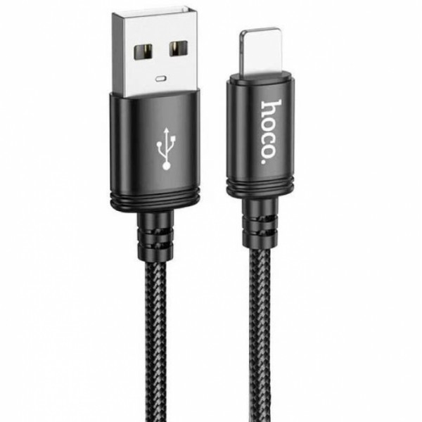 Кабель для телефона USB to Lightning Apple iPhone HOCO X89 100см 2,4A Черный (59829) Кабель для телефона USB to Lightning Apple iPhone HOCO X89 100см 2,4A Черный (59829)