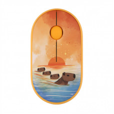 Мышка 2E MF300 CAPYBARASUNSET Silent Wireless/Bluetooth Yellow (2E-MF300WCAPIBARAYW)