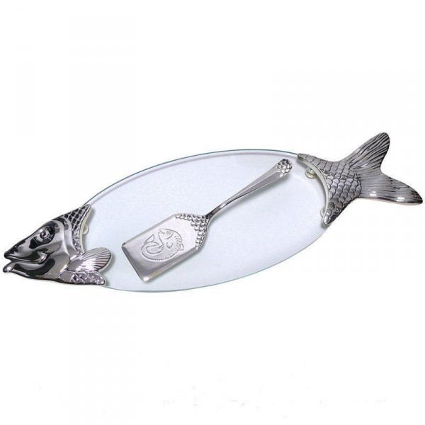 Блюдо BIG FISH сервіровочне 58х20см для риби з лопаткою (111139) Блюдо BIG FISH сервіровочне 58х20см для риби з лопаткою (111139)