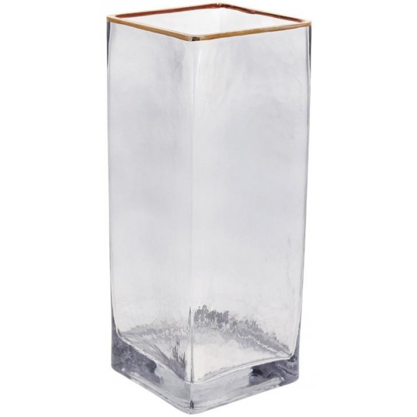 Ваза декоративна Ancient Glass "Евіан" 25х10см, скло, світло-сірий (112239)