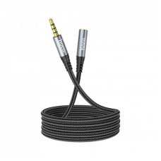 Кабель мультимедийный 3.5mm M to 3.5mm F 1.0m UPA20 3.5 audio Gray HOCO (6931474762153)