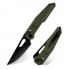Нож Hightron Sharplyn,14C28N, G10, зелений, чорний клинок (HK01GRN)