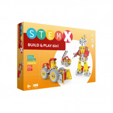 Конструктор Stem с болтами Build&Play 6 в 1 на 196 деталей (3858894673285)