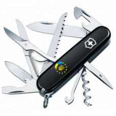 Нож Victorinox Huntsman Ukraine Black "Україна ЄС" (1.3713.3_T1130u)