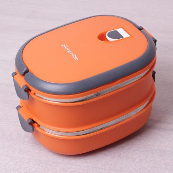 Ланч-бокс Kamille Priori 2 ємності по 900мл (1800мл), 20х14.5х13.5см (114249) Ланч-бокс Kamille Priori 2 ємності по 900мл (1800мл), 20х14.5х13.5см (114249)