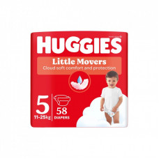 Подгузники Huggies Little Movers 5 (12-22 кг) Mega 58 шт (5029053548784)