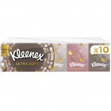Салфетки косметические Kleenex Ultra Soft Mini четырехслойные 10 пачек по 7 шт. (5029053563909)