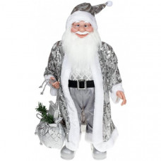 Декоративна фігура "Санта з мішком" 60см, сріблястий (118349)