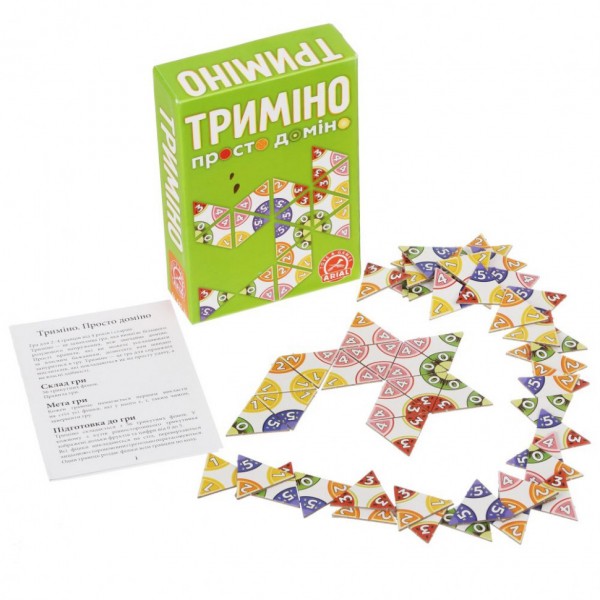 Настольная игра Тримино (Супердомино) Arial 911081, 56 фишек Настольная игра Тримино (Супердомино) Arial 911081, 56 фишек
