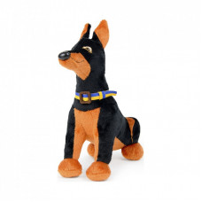 Мягкая игрушка WP Merchandise Доберман Зевс в патриотическом ошейнике (FWPPATRIOTDM23BK0)