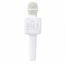 Микрофон с караоке, Bluetooth, AUX, 1200 мАч, HOCO BK5 Cantando, Белый (133849)