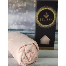 Сатинове простирадло на резинці 180х200см та 2 наволочки 50х70см, Belizza "Silk Peach" (114059)