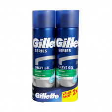 Гель для бритья Gillette Series Soothing для чувствительной кожи с алоэ вера 200 мл + 200 мл (8700216591850)