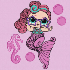 Картина по номерам "L.O.L. Surprise! Mermaids Waves" KHO6266, 40х40 см