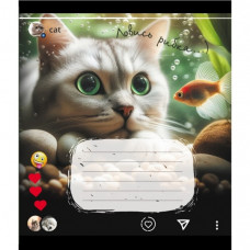 Тетрадь ученическая "Кошка" 024-550351K-4 в клеточку, 24 листа