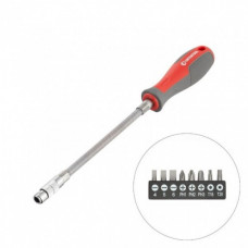 Отвертка с гибким удлинителем и комплектом насадок 9ед INTERTOOL VT-3342 (107069)