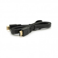 Кабель мультимедийный HDMI M to HDMI M 1.5m V1.4 black Merlion (YT-HDMI(M)/(M)SLIM-1.5m/04460)