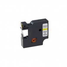 Лента для принтера этикеток UKRMARK RL-D-45018P-BK/YE, аналог DYMO S0720580, 12мм х 7м. (900299)