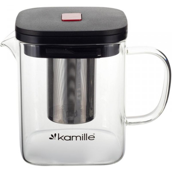 Чайник скляний заварювальний Kamille 600мл зі знімним ситечком (0778s) (110469) Чайник скляний заварювальний Kamille 600мл зі знімним ситечком (0778s) (110469)