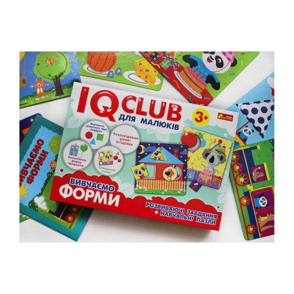 Учебные пазлы Изучаем формы.IQ-club для малышей 13203007, 6 карт в наборе Учебные пазлы Изучаем формы.IQ-club для малышей 13203007, 6 карт в наборе