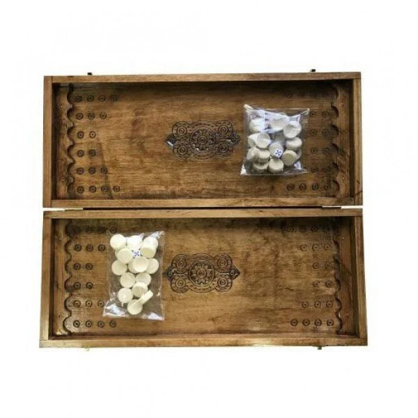 Нарды деревянные ручной работы Backgammon 1 NR - 5244, 32 фишки двух цветов