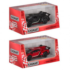 Детская коллекционная  машинка Lamborghini Veneno KT5367W инерционная (Красный)