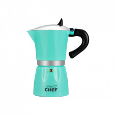 Гейзерная кофеварка Bravo Chef Бірюзова 3 чашки (BC-12100-3)