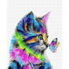 Картина по номерам. Brushme "Котик в краске" GX28359, 40х50 см