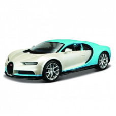 Машина Maisto Bugatti Chiron бело-голубой - тюнинг (1:24) (32509 white/blue)