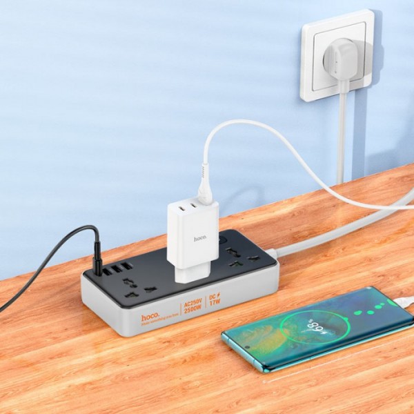Сетевое зарядное устройство удлинитель HOCO AC7A STORM 3 USB/Type-C 3 розетки 1.5m Черный (133879) Сетевое зарядное устройство удлинитель HOCO AC7A STORM 3 USB/Type-C 3 розетки 1.5m Черный (133879)