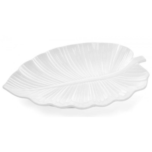 Набір 2 сервірувальних блюда "White City Лист" 25см (білий фарфор) (111189)