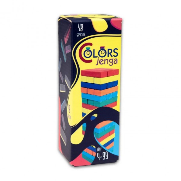Настольная игра "Colors Jenga" 30717, 48 брусков, на украинском языке Настольная игра "Colors Jenga" 30717, 48 брусков, на украинском языке