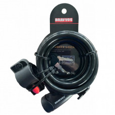 Замок велосипедный Bravvos LOC-065-110 Key 12mm х 1500mm Black (LCK-035)