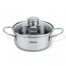 Каструля Fissman BAMBINO 900мл зі скляною кришкою (55589)