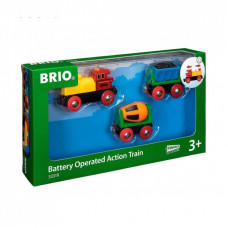 Железная дорога Brio Товарный поезд на батарейках, 3 элемента (33319)