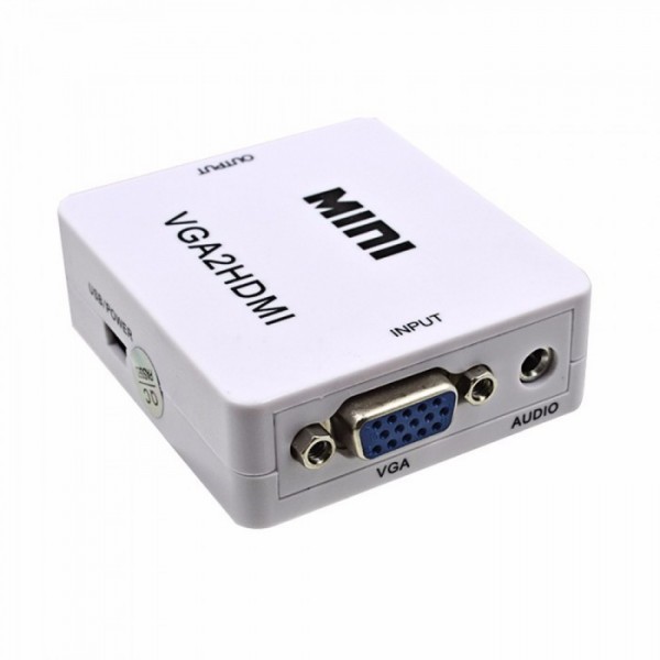 Конвертер переходник видеосигнала VGA to HDMI + аудио (43889) Конвертер переходник видеосигнала VGA to HDMI + аудио (43889)